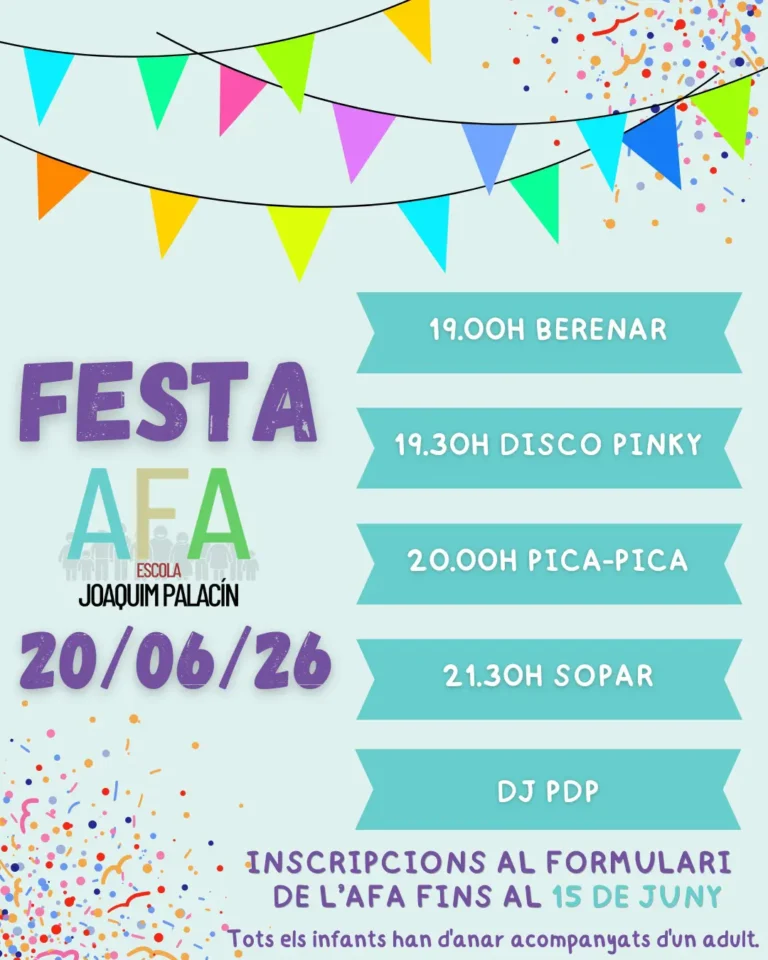 Festa Fi de Curs – AFA Escola Joaquim Palacín