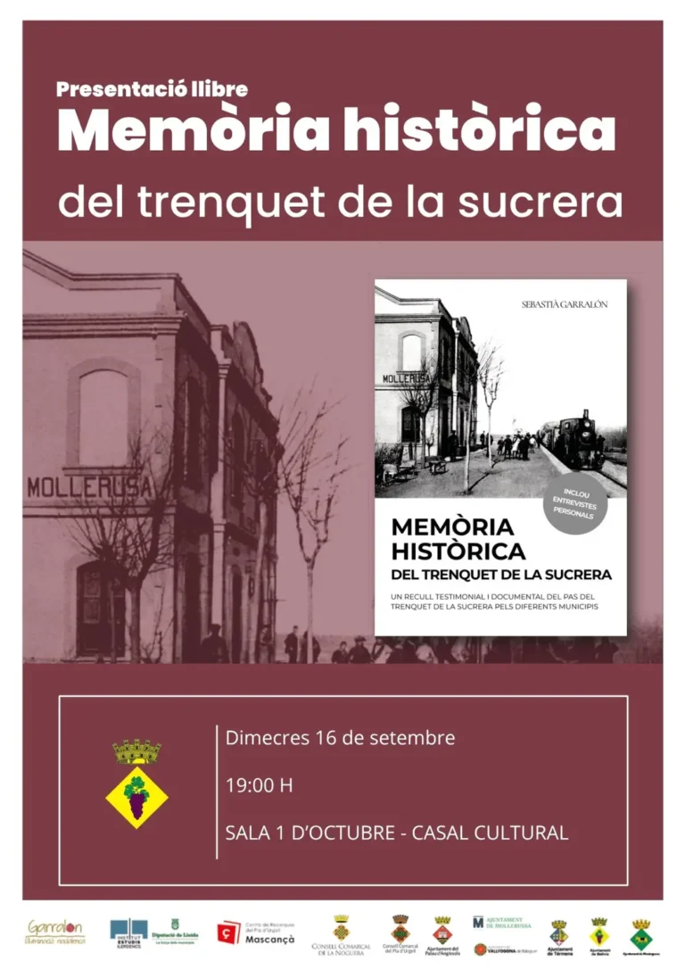 Presentació Llibre: Memòria històrica del trenquet de la sucrera
