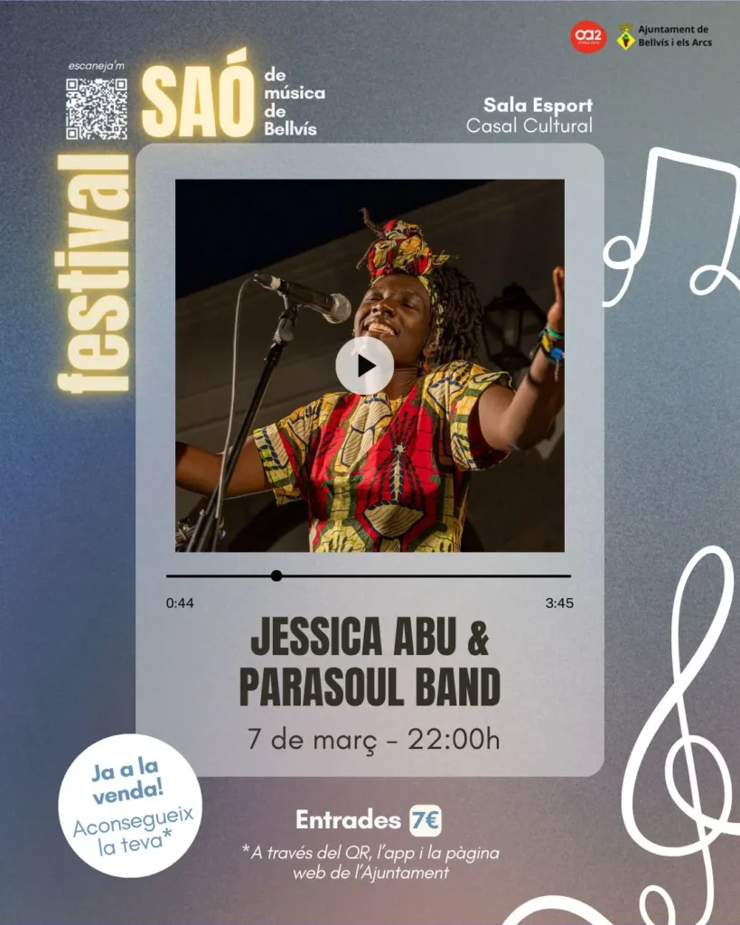 Festival Saó de Bellvís Volum III – Jessica Abu & Parasoul Band