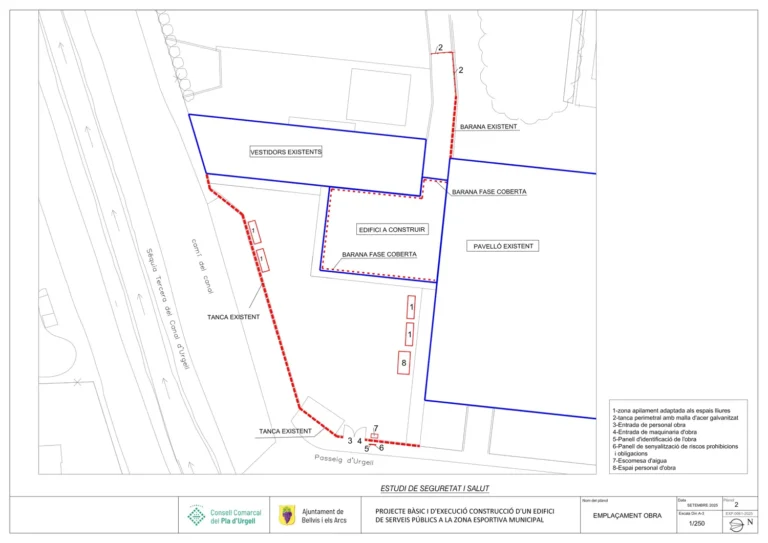 Inici d’obres d’adequació de l’edifici de servei de les Piscines de Bellvís